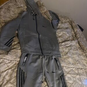 Nike Gray Tracksuit with Black Details